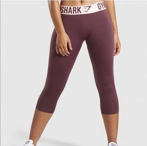 Gymshark NWT Fit Cropped Leggings in Winter Berry Pink Salt